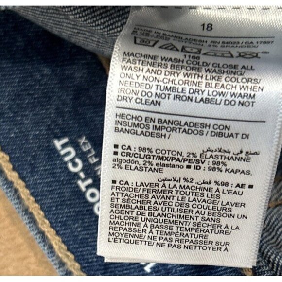 Old Navy Jeans Boys 18 Boot Cut Built in Flex Blue Denim NEW Adjustable Waist - Picture 5 of 6